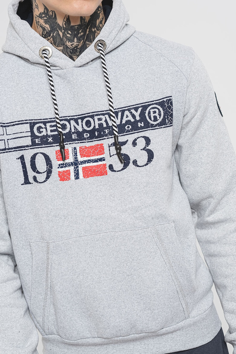 Geographical Norway Hanorac din amestec de bumbac cu imprimeu logo Fastlife - Pled.ro