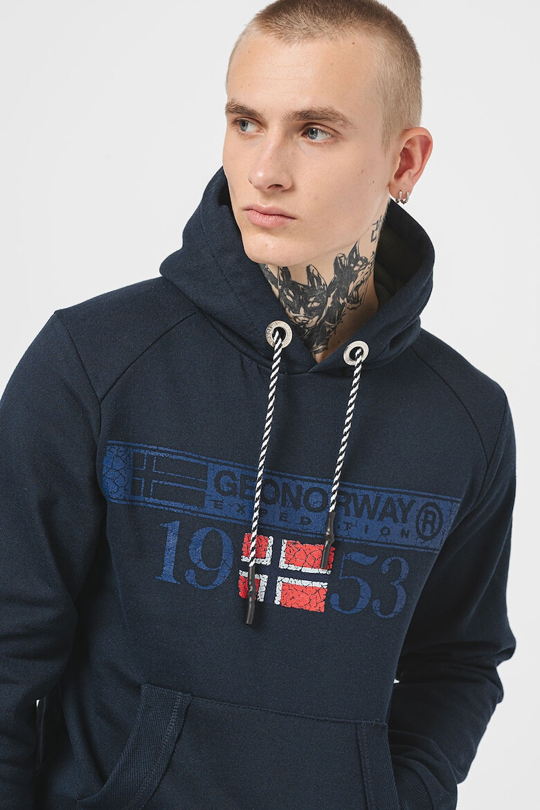 Geographical Norway Hanorac din amestec de bumbac cu imprimeu logo Fastlife - Pled.ro