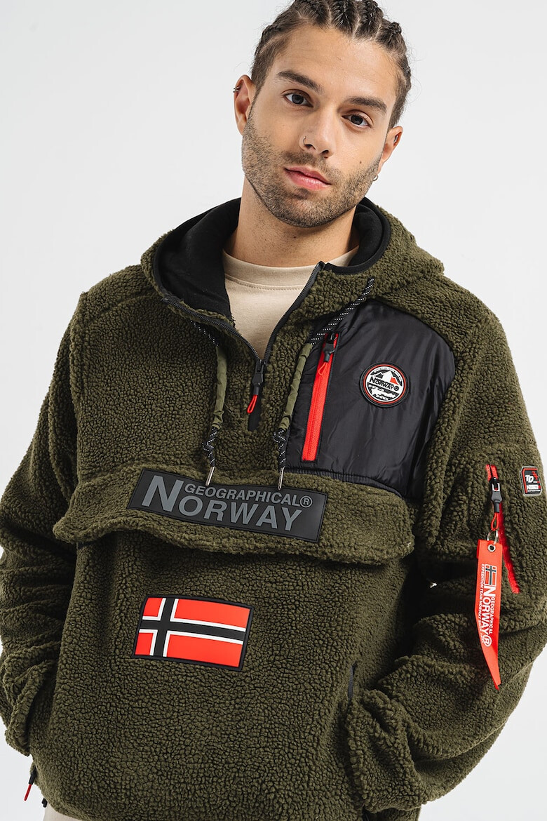 Geographical Norway Hanorac din material teddy cu logo Terifique - Pled.ro