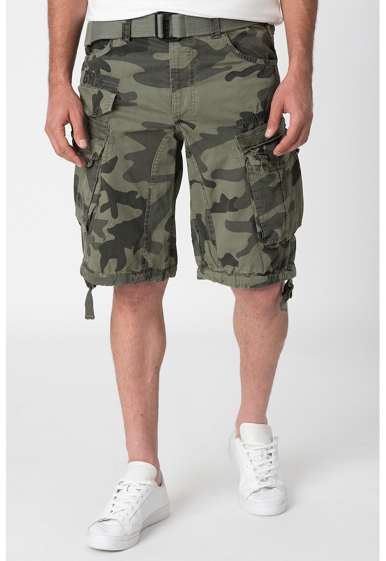 Geographical Norway Pantaloni scurti cargo cu imprimeu camuflaj Panoramique - Pled.ro