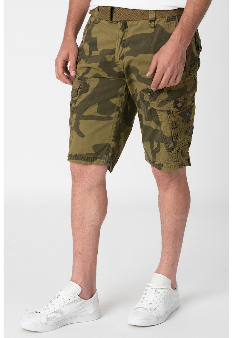 Geographical Norway Pantaloni scurti cargo cu model camuflaj Peanut - Pled.ro