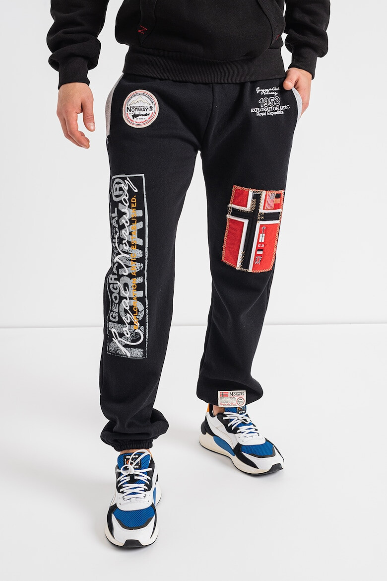 Geographical Norway Pantaloni sport cu aplicatii logo Myer - Pled.ro