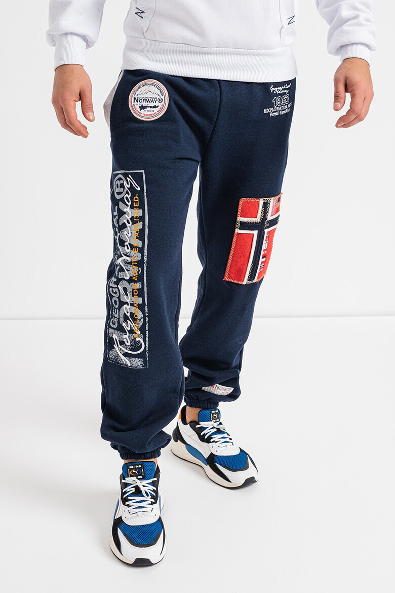 Geographical Norway Pantaloni sport cu aplicatii logo Myer - Pled.ro