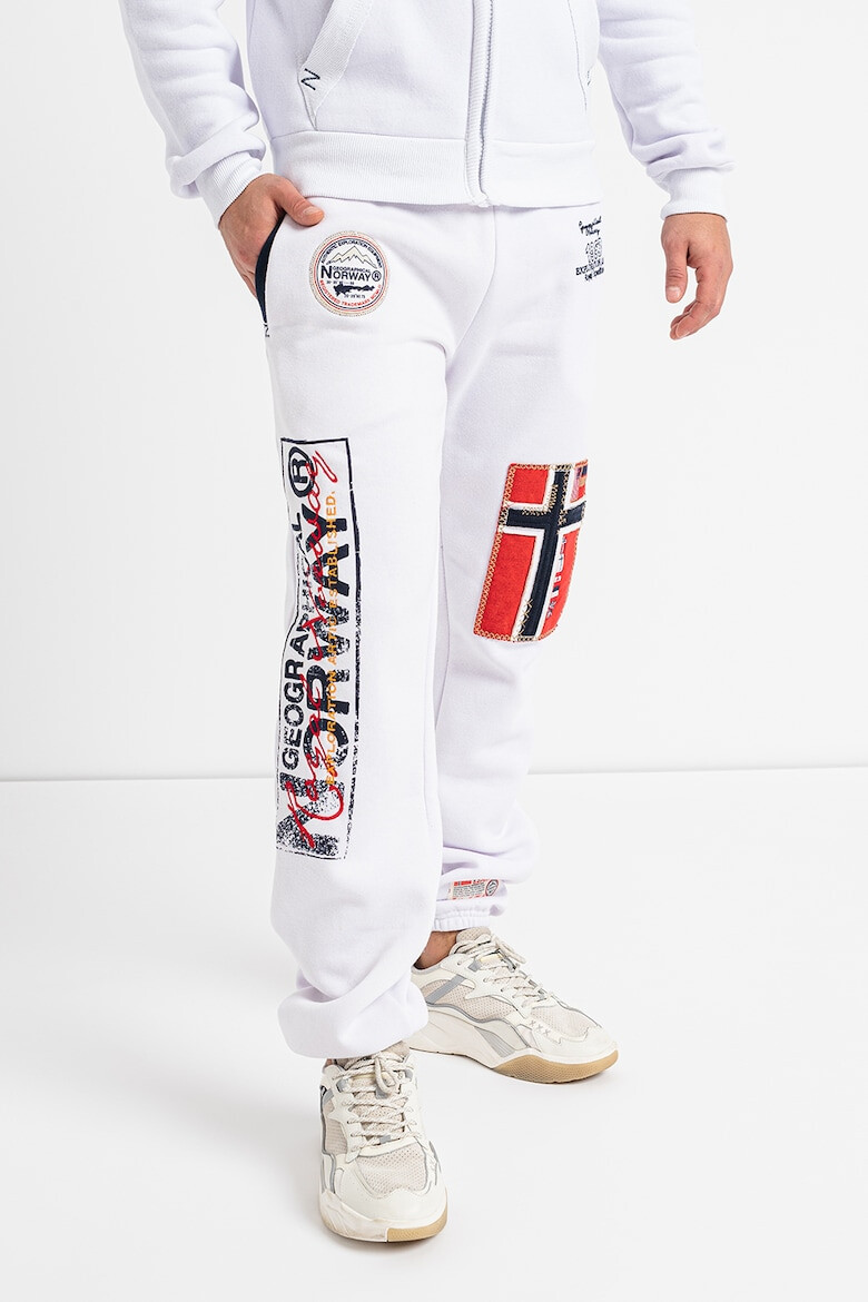 Geographical Norway Pantaloni sport cu aplicatii logo Myer - Pled.ro