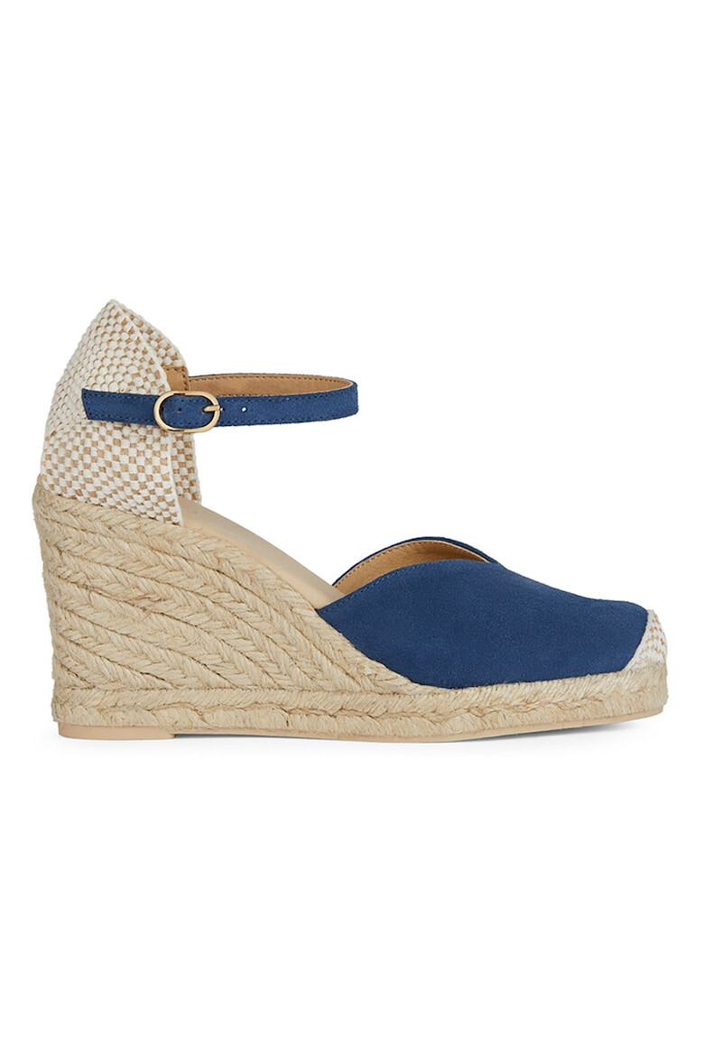 Geox Espadrile din piele intoarsa cu talpa wedge - Pled.ro