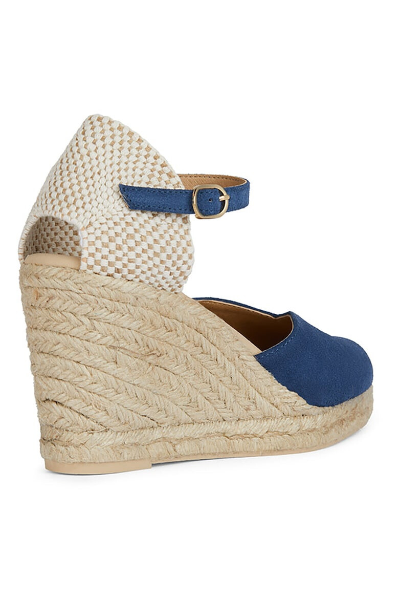 Geox Espadrile din piele intoarsa cu talpa wedge - Pled.ro