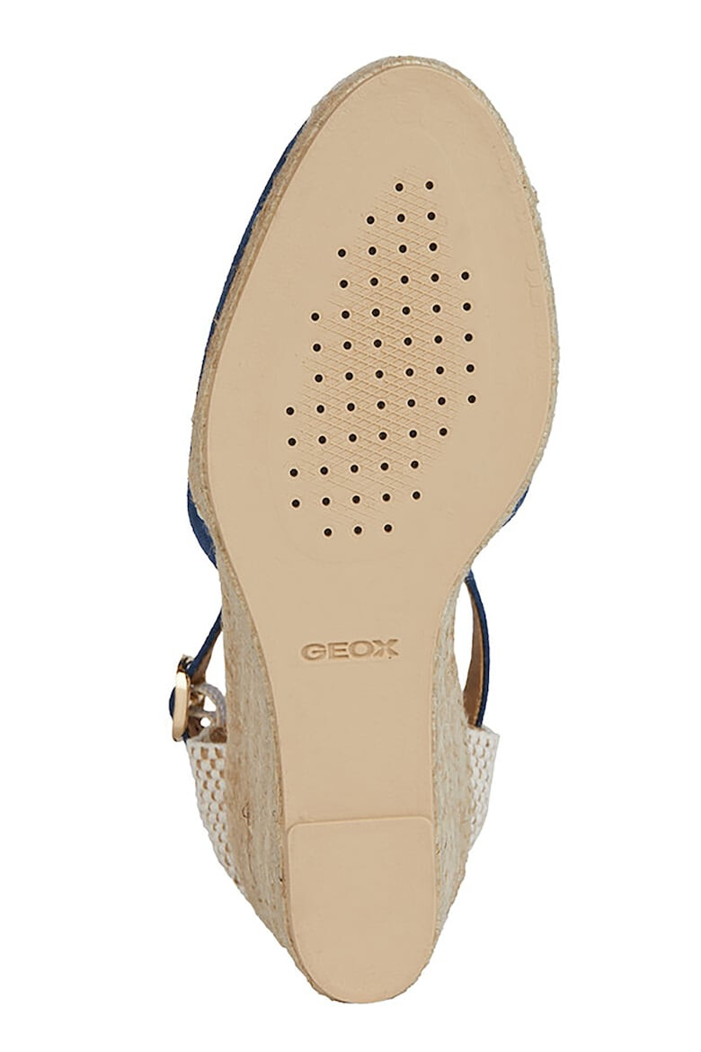 Geox Espadrile din piele intoarsa cu talpa wedge - Pled.ro