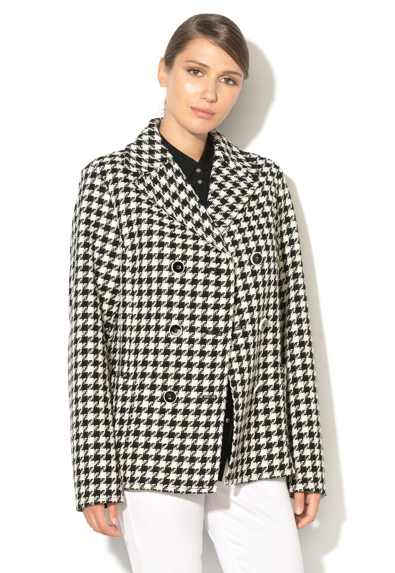 Geox Haina din amestec de lana cu imprimeu houndstooth - Pled.ro