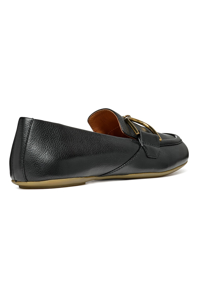 Geox Pantofi loafer din piele cu talpa joasa si aplicatie metalica - Pled.ro