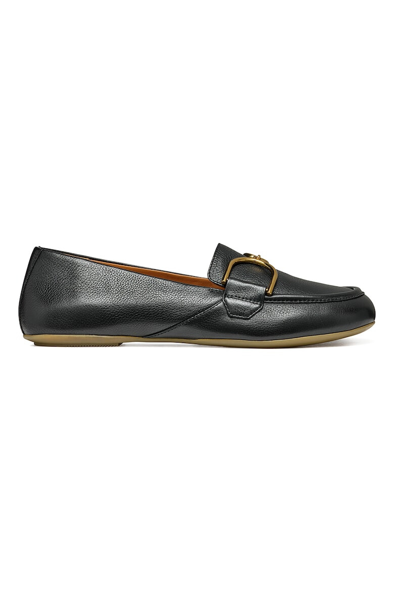 Geox Pantofi loafer din piele cu talpa joasa si aplicatie metalica - Pled.ro