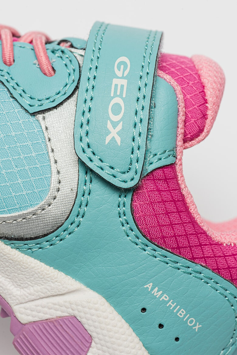 Geox Pantofi sport cu inchidere velcro si garnituri din piele ecologica Magnetar - Pled.ro