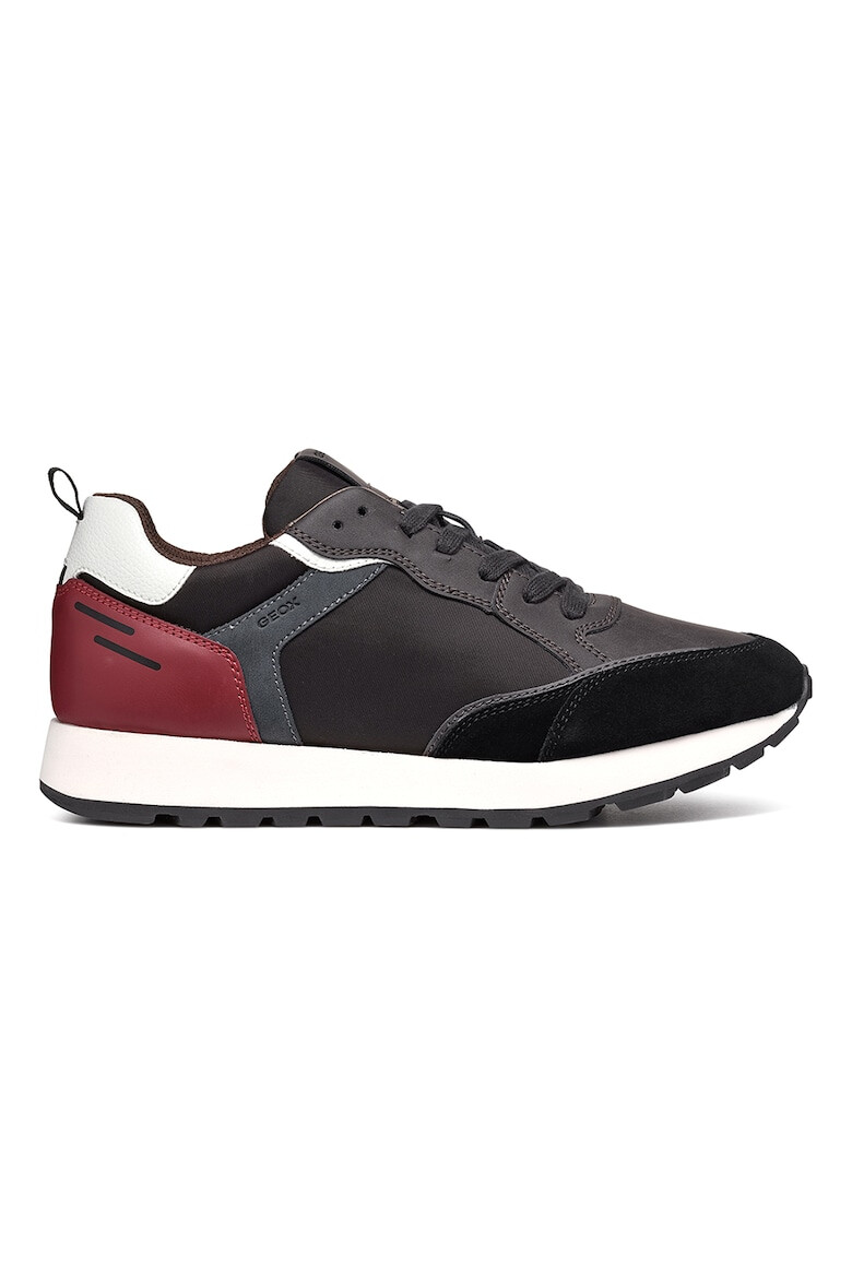 Geox Pantofi sport low-cut cu garnituri din piele intoarsa - Pled.ro