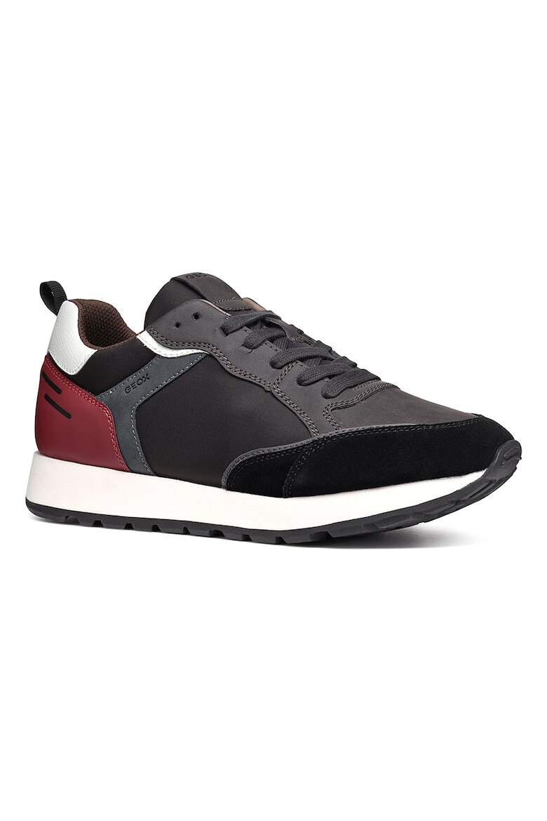 Geox Pantofi sport low-cut cu garnituri din piele intoarsa - Pled.ro