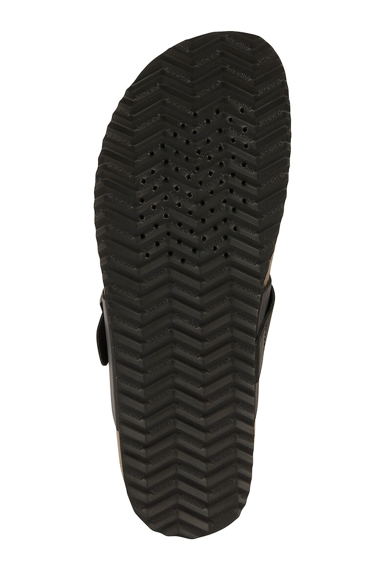 Geox Papuci flip-flop de piele cu bareta cu catarama - Pled.ro