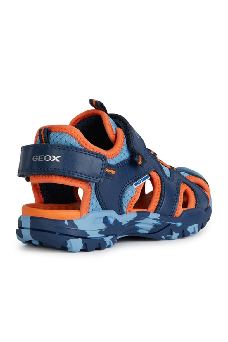 Geox Sandale de piele ecologica si material textil - Pled.ro