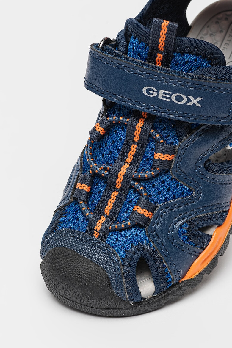 Geox Sandale de piele ecologica si material textil - Pled.ro