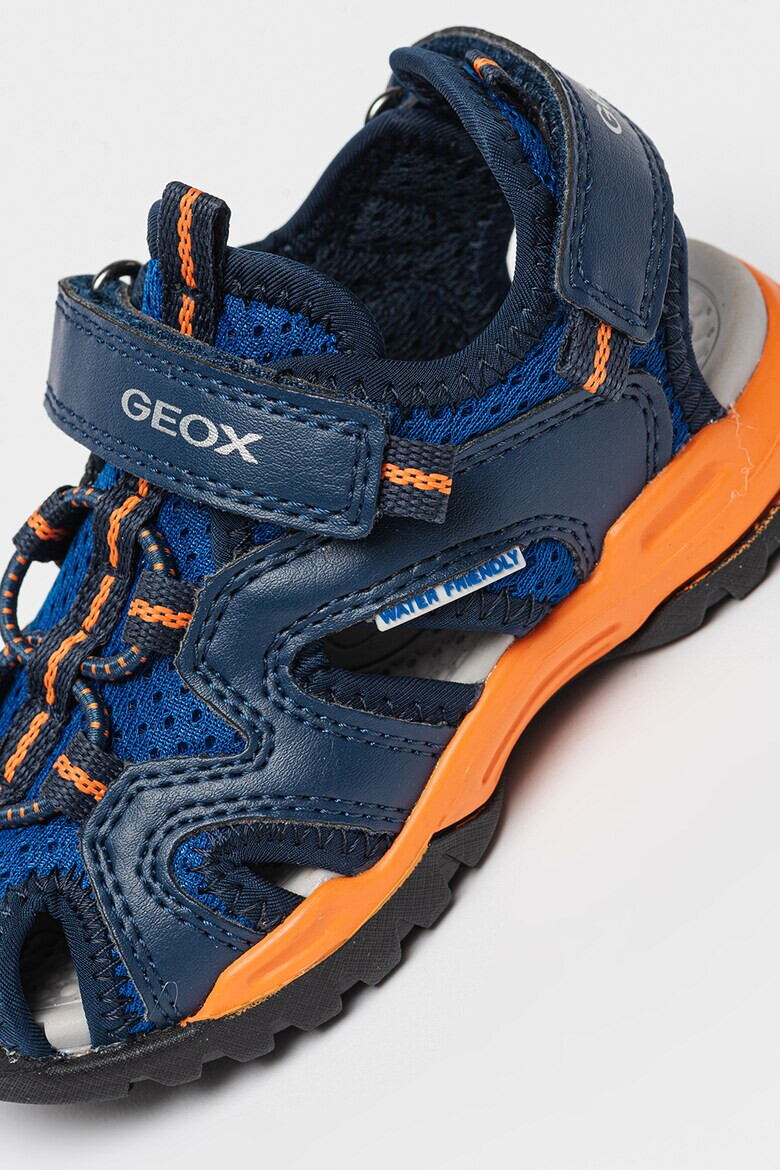 Geox Sandale de piele ecologica si material textil - Pled.ro