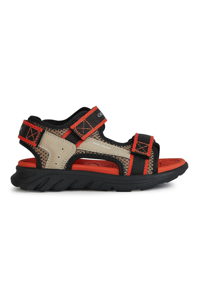 Geox Sandale de piele ecologica si material textil cu velcro - Pled.ro