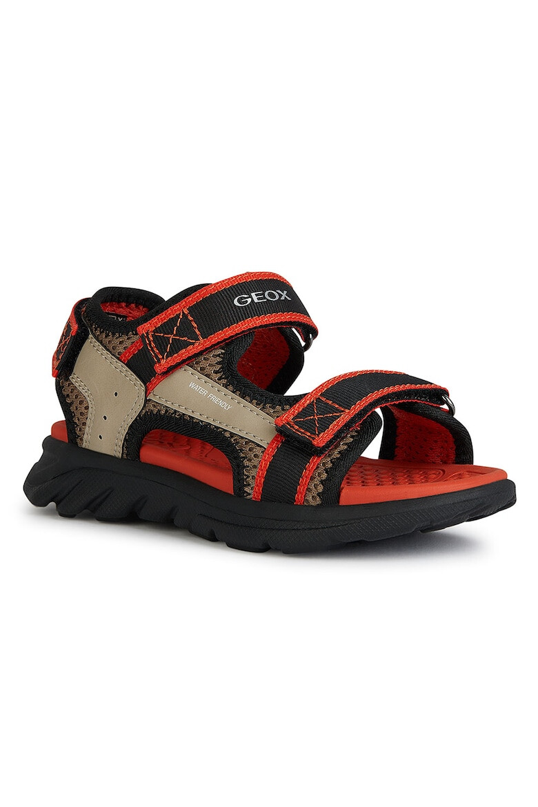 Geox Sandale de piele ecologica si material textil cu velcro - Pled.ro