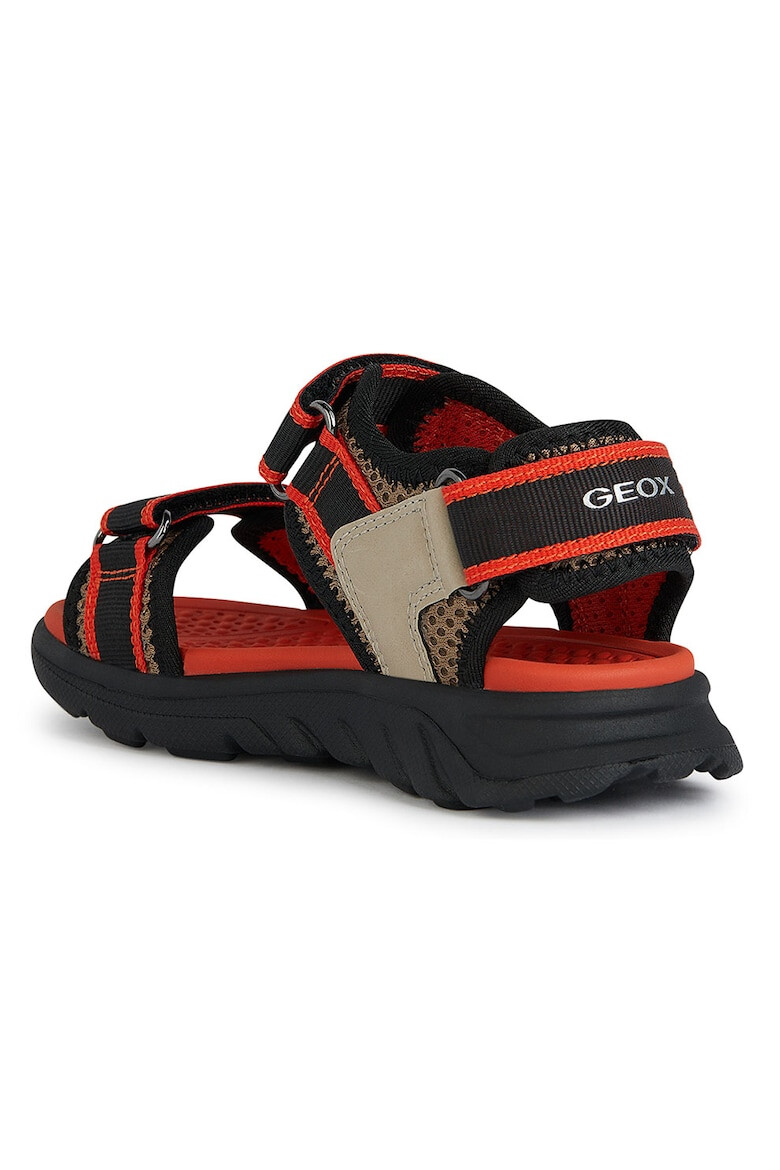 Geox Sandale de piele ecologica si material textil cu velcro - Pled.ro