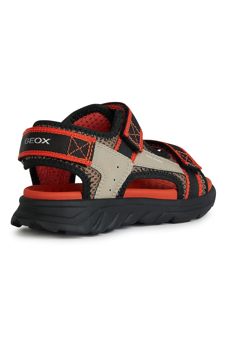 Geox Sandale de piele ecologica si material textil cu velcro - Pled.ro