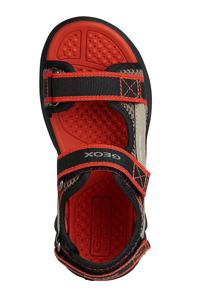 Geox Sandale de piele ecologica si material textil cu velcro - Pled.ro