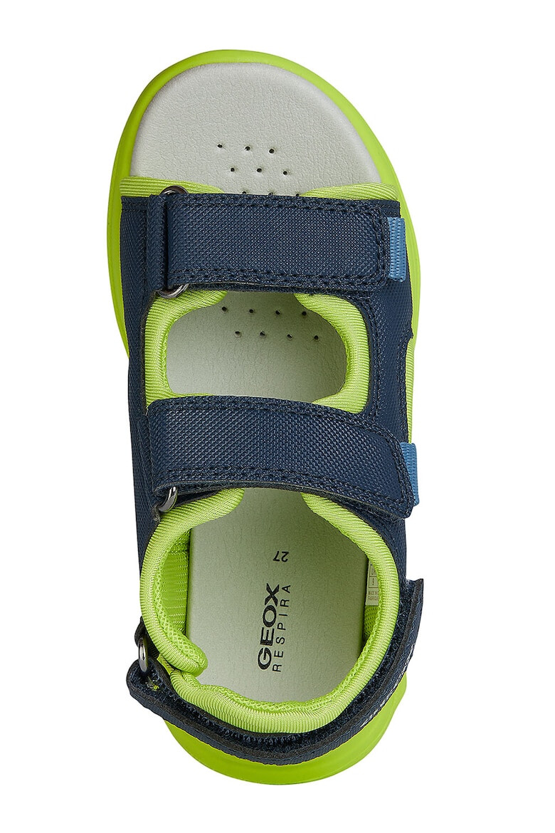 Geox Sandale de piele ecologica si material textil cu velcro - Pled.ro