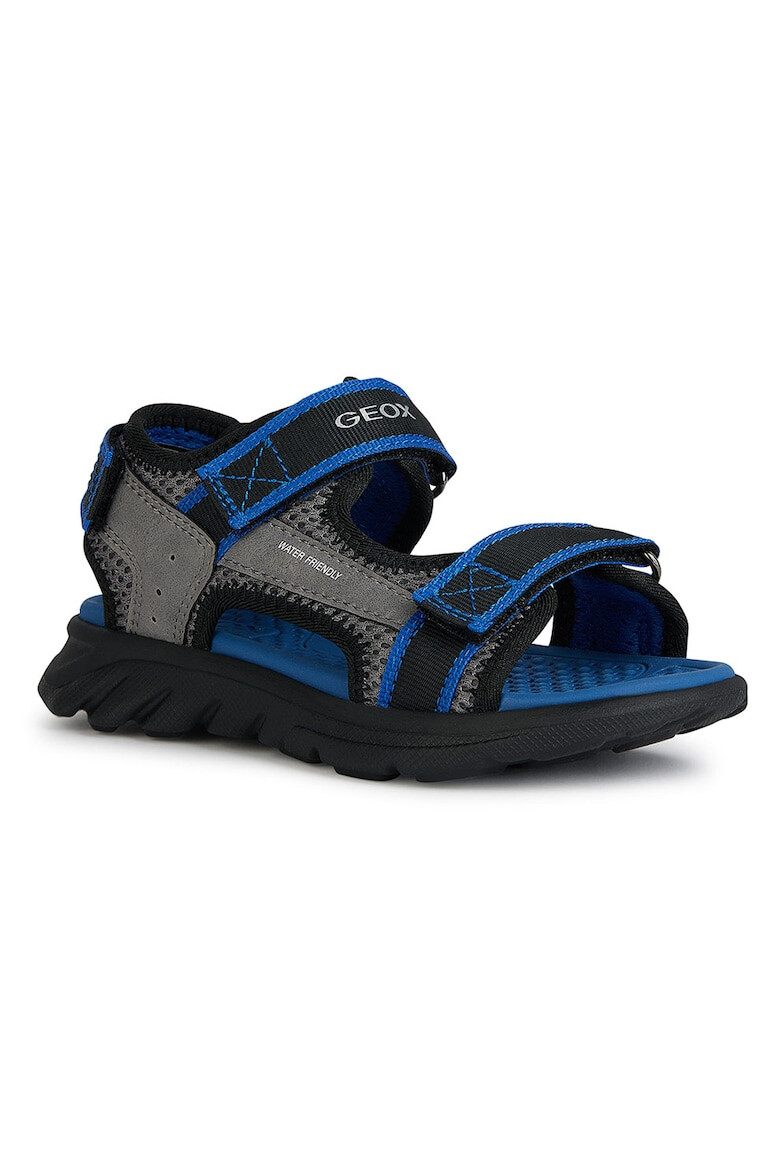 Geox Sandale de piele ecologica si material textil cu velcro - Pled.ro