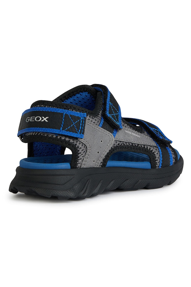 Geox Sandale de piele ecologica si material textil cu velcro - Pled.ro