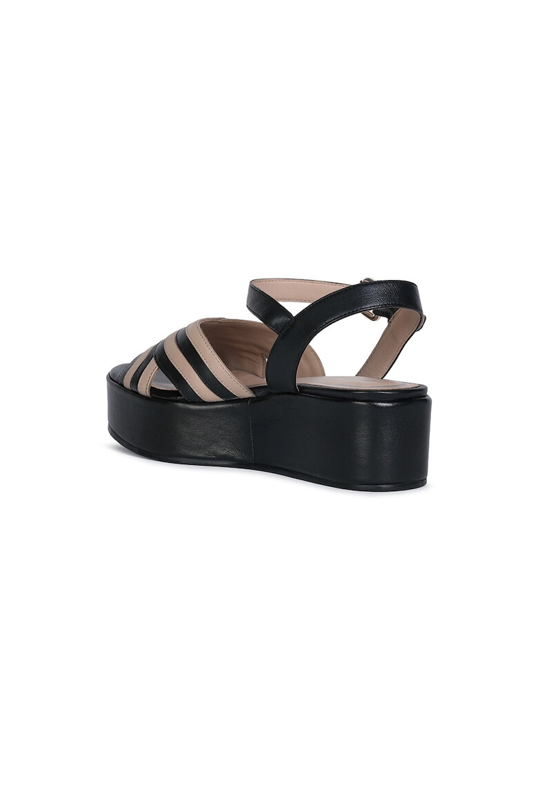 Geox Sandale din piele cu talpa wedge - Pled.ro