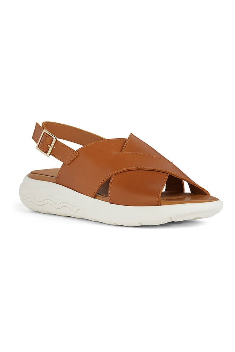 Geox Sandale din piele cu talpa wedge - Pled.ro