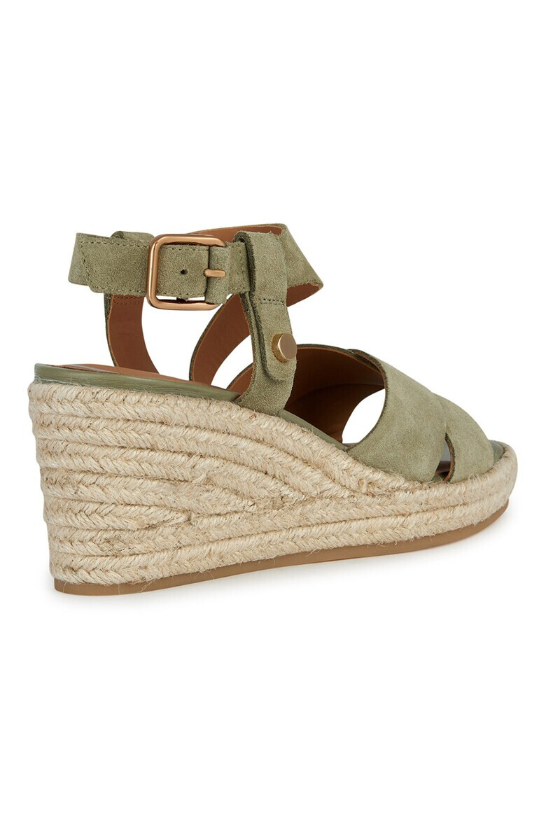 Geox Sandale-espadrile de piele intoarsa cu platforma - Pled.ro