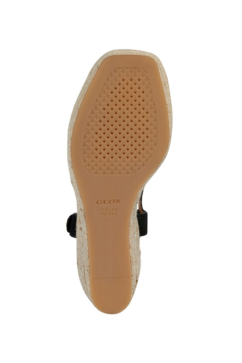 Geox Sandale-espadrile de piele intoarsa cu platforma - Pled.ro