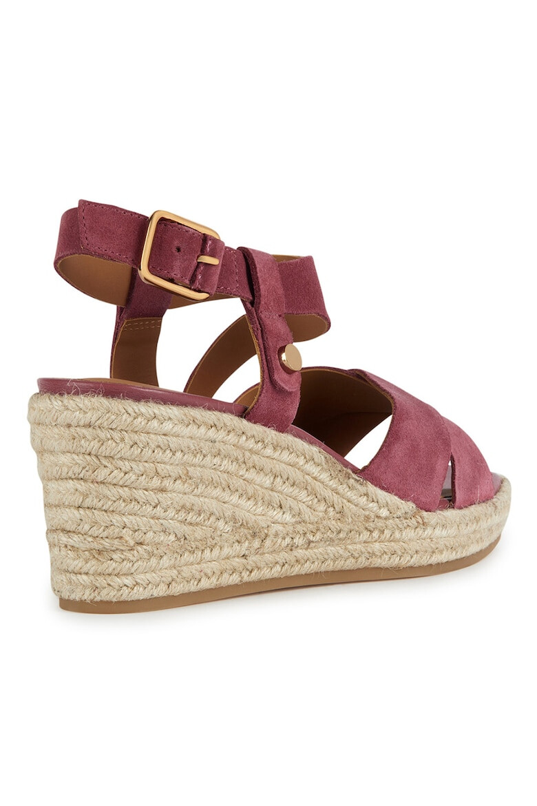 Geox Sandale-espadrile de piele intoarsa cu platforma - Pled.ro