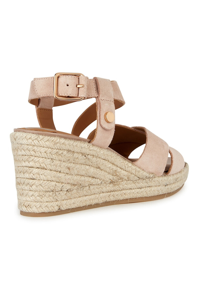 Geox Sandale-espadrile de piele intoarsa cu platforma - Pled.ro