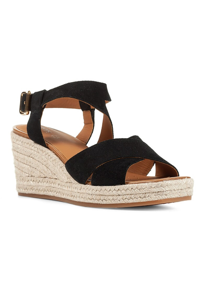 Geox Sandale-espadrile din piele intoarsa - Pled.ro