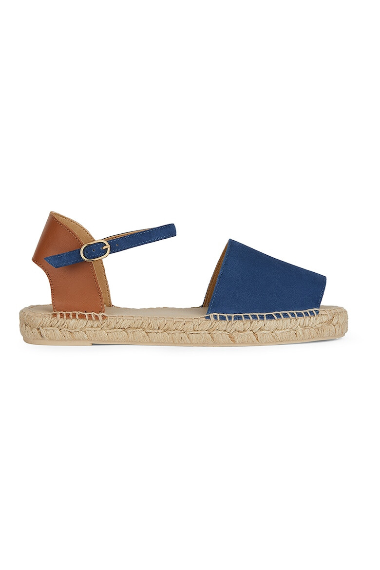 Geox Sandale-espadrile din piele si piele intoarsa - Pled.ro