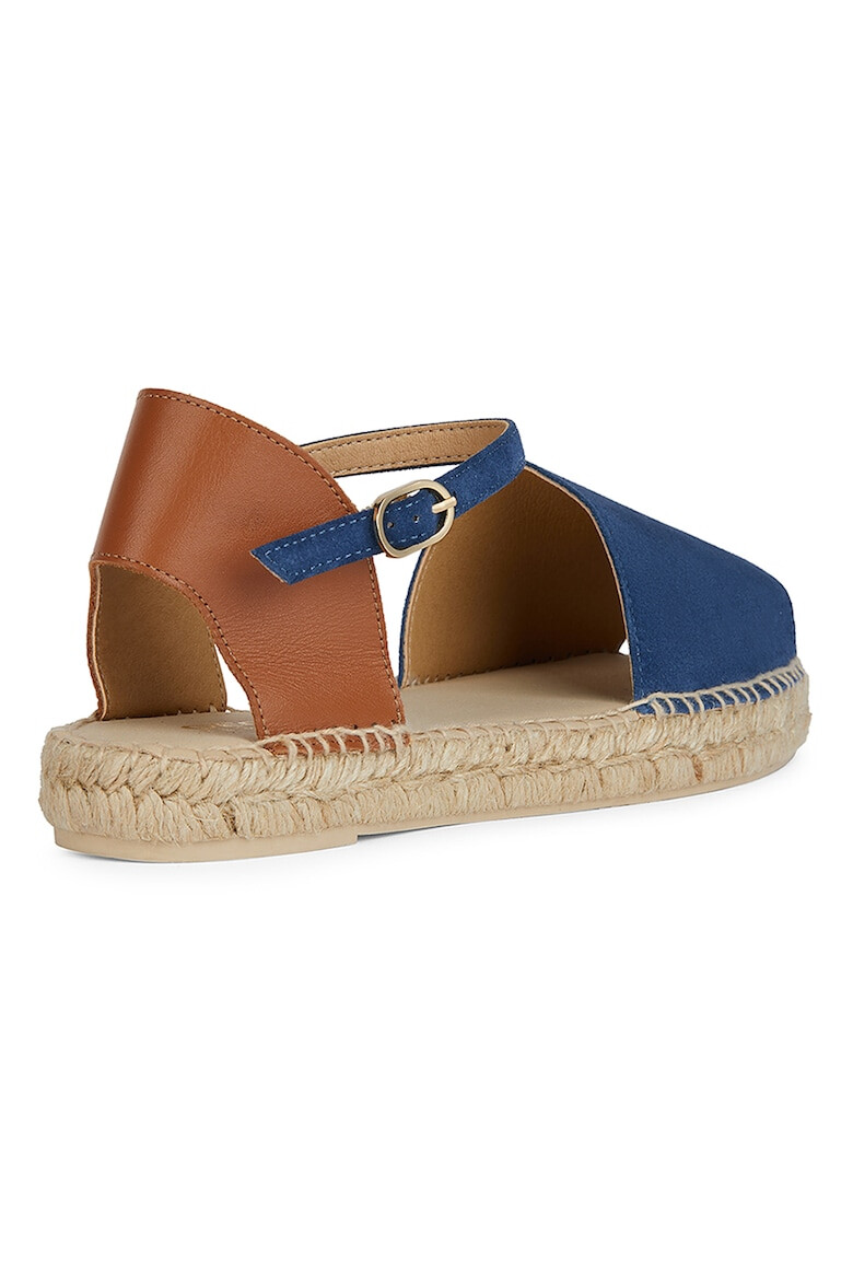 Geox Sandale-espadrile din piele si piele intoarsa - Pled.ro