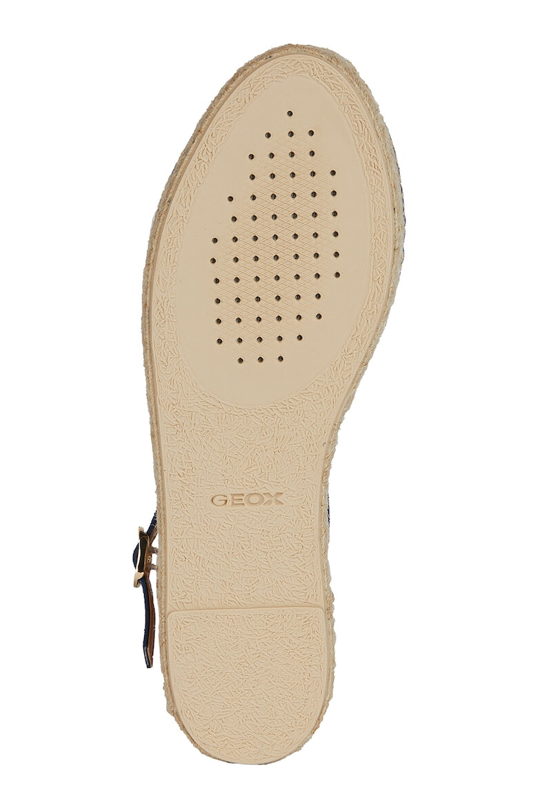 Geox Sandale-espadrile din piele si piele intoarsa - Pled.ro