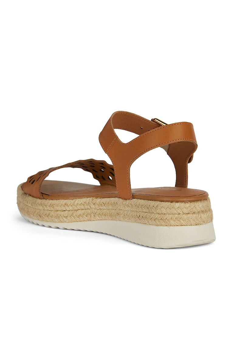 Geox Sandale wedge de piele cu model perfoat - Pled.ro