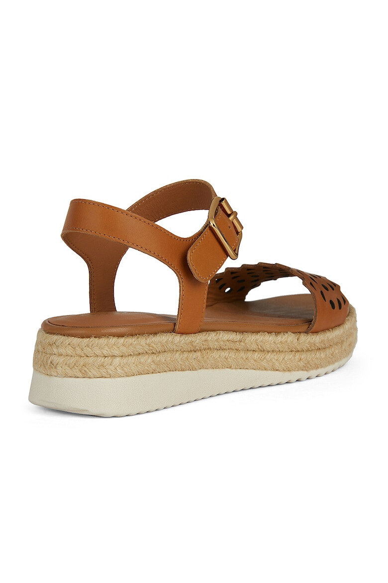 Geox Sandale wedge de piele cu model perfoat - Pled.ro