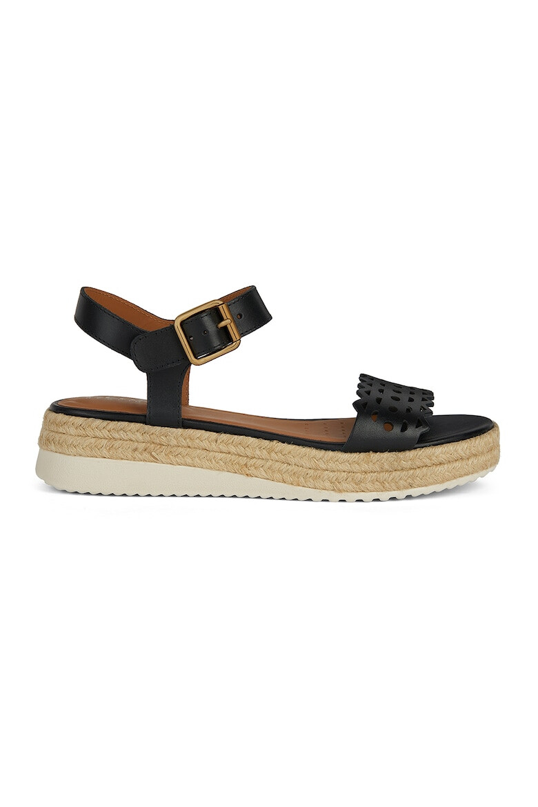 Geox Sandale wedge de piele cu model perfoat - Pled.ro