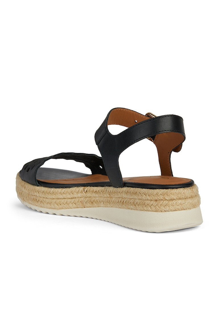 Geox Sandale wedge de piele cu model perfoat - Pled.ro