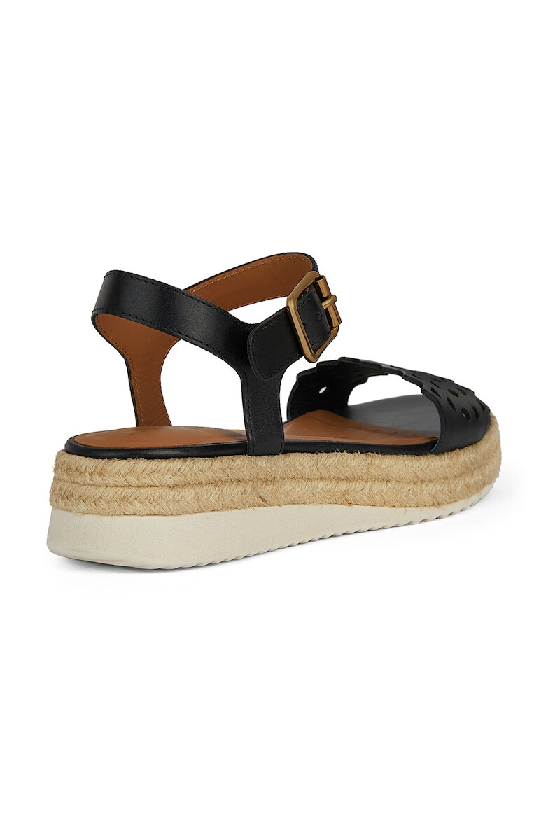 Geox Sandale wedge de piele cu model perfoat - Pled.ro