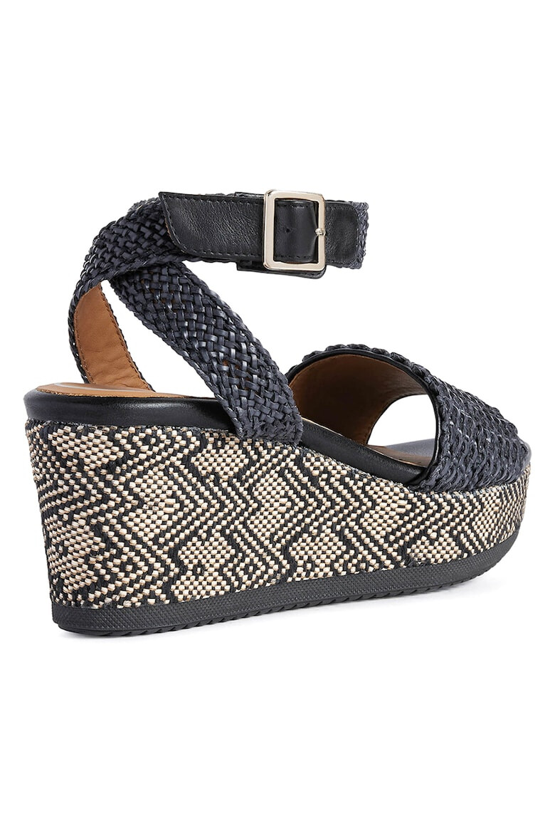 Geox Sandale wedge de piele ecologica - Pled.ro