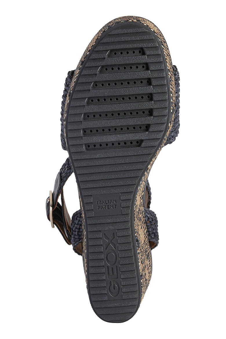 Geox Sandale wedge de piele ecologica - Pled.ro