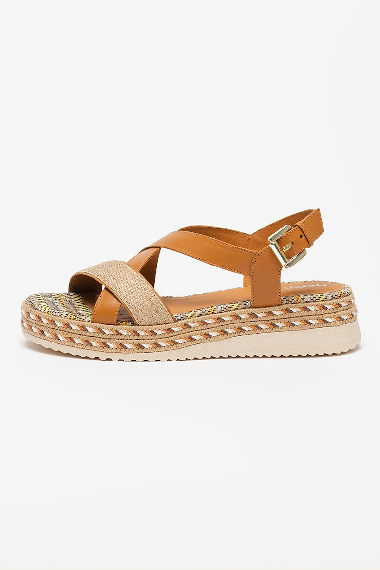 Geox Sandale wedge de piele si material textil Eolie - Pled.ro