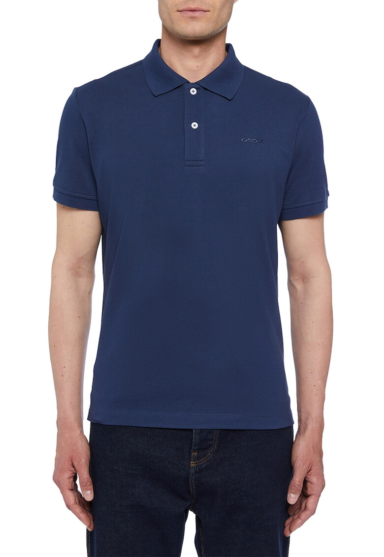 Geox Tricou polo din pique cu logo mic brodat - Pled.ro