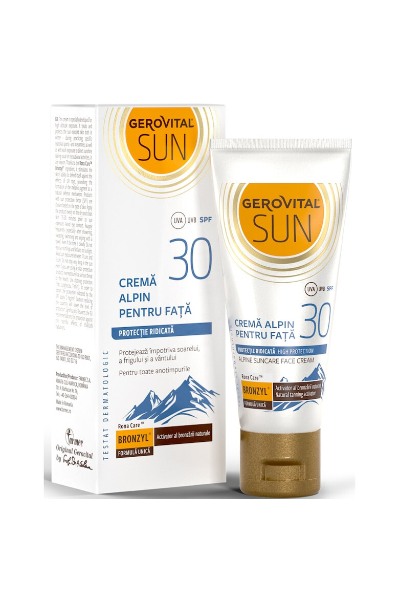 Gerovital Crema alpin pentru fata Sun SPF 30 30 ml - Pled.ro