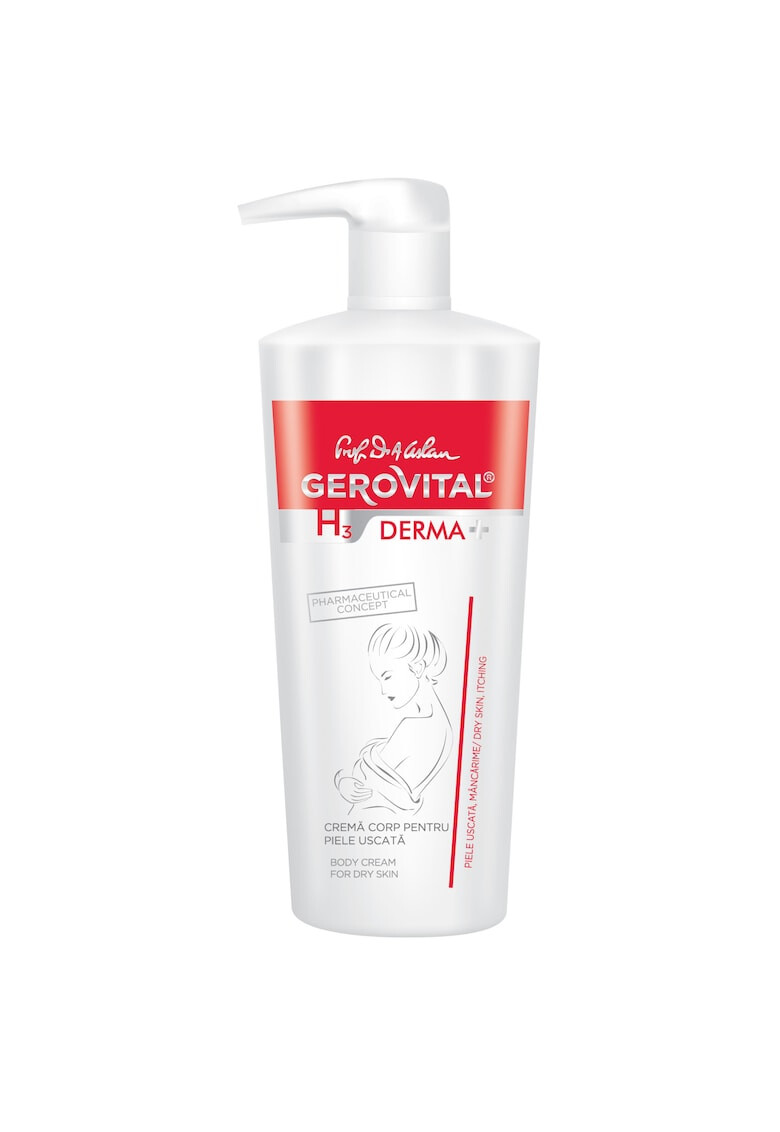 Gerovital Crema corp pentru piele uscata H3 Derma+ 500 ml - Pled.ro